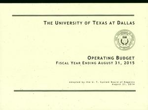 Primary view of object titled 'University of Texas at Dallas Operating Budget: 2015'.