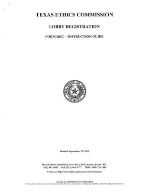 Primary view of object titled 'Form REG Instruction Guide: Lobby Registration'.