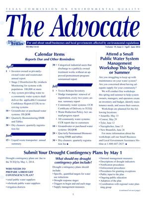 Primary view of object titled 'The Advocate: Volume 19, Issue 2, April - June 2014'.