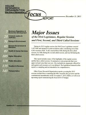Primary view of object titled 'Focus Report: Volume 83, Number 7, December 2013'.