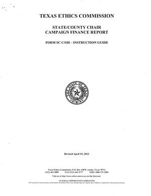 Primary view of object titled 'Form SC C/OH Instruction Guide: State/County Chair Campaign Finance Report'.