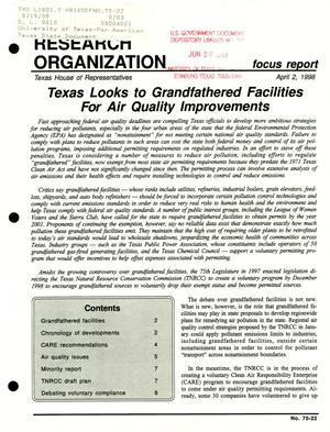 Primary view of object titled 'Focus Report, Volume 75, Number 22, April 1998'.