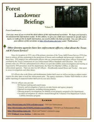Primary view of object titled 'Forest Landowner Briefings, Volume 4'.