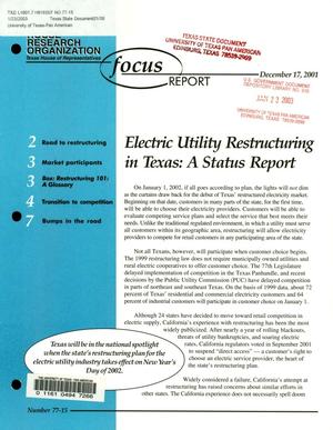 Primary view of object titled 'Focus Report, Volume 77, Number 15, December 2001'.