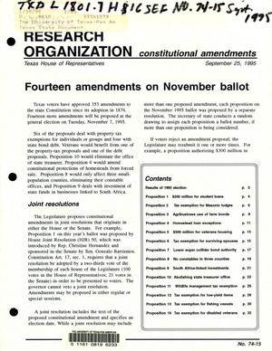 Primary view of object titled 'Focus Report, Volume 74, Number 15, September 1995'.