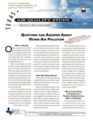 Primary view of object titled 'Questions and Answers About Ozone Air Pollution'.