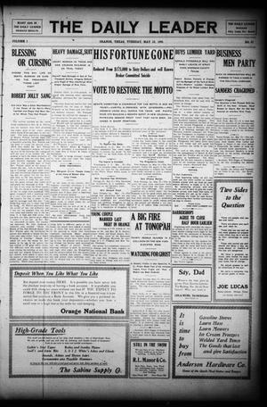 Primary view of object titled 'The Daily Leader (Orange, Tex.), Vol. 1, No. 57, Ed. 1 Tuesday, May 12, 1908'.