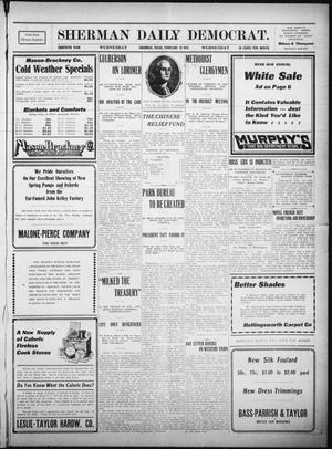 Primary view of object titled 'Sherman Daily Democrat. (Sherman, Tex.), Vol. THIRTIETH YEAR, Ed. 1 Wednesday, February 22, 1911'.