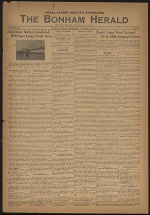 Primary view of object titled 'The Bonham Herald (Bonham, Tex.), Vol. 12, No. 20, Ed. 1 Thursday, October 20, 1938'.