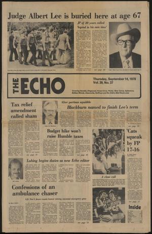 Primary view of object titled 'The Echo (Humble, Tex.), Vol. 39, No. 37, Ed. 1 Thursday, September 14, 1978'.