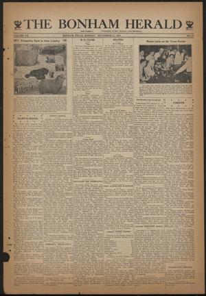 Primary view of object titled 'The Bonham Herald (Bonham, Tex.), Vol. 7, No. 25, Ed. 1 Monday, November 27, 1933'.
