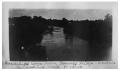 Primary view of Guadalupe River from county bridge, Victoria, looking north