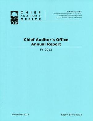 Primary view of object titled 'Texas Commission on Environmental Quality Chief Auditor's Office Annual Report: 2013'.
