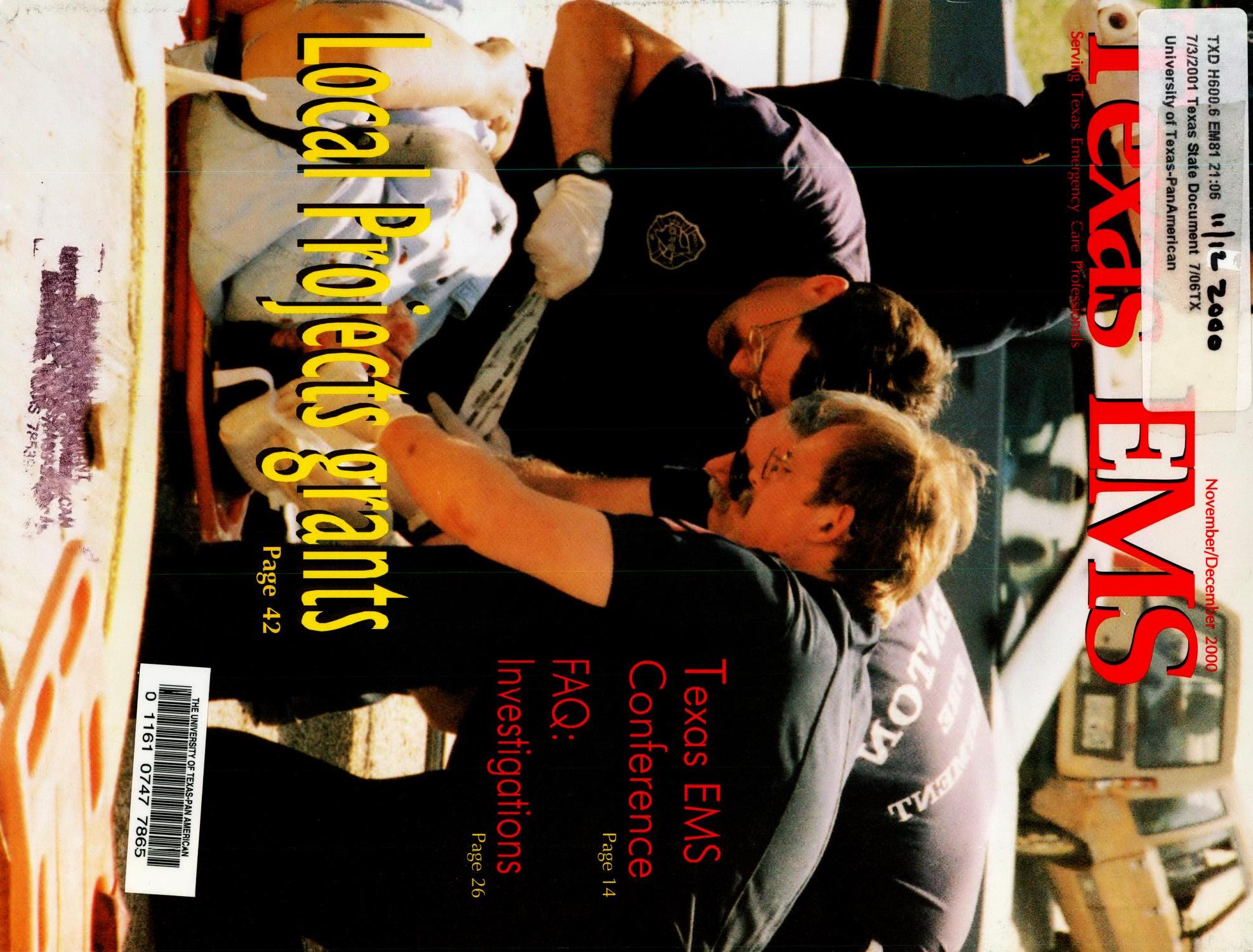 Texas EMS Magazine, Volume 21, Number 6, November/December 2000
                                                
                                                    1
                                                