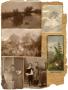 Photograph: [Scrapbook Page with Photos of Swollen Rivers, People, and an Illustr…