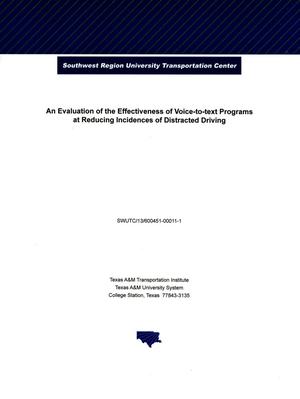 Primary view of An Evaluation of Voice-to-text Programs at Reducing Incidences of Distracted Driving