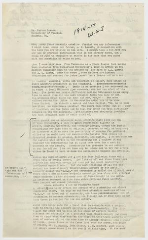 Primary view of object titled '[Letter from Dick Hailey and C.L. Hailey to Dr. Vernon Spence and Mrs. Percy Jones - November 22, 1972]'.
