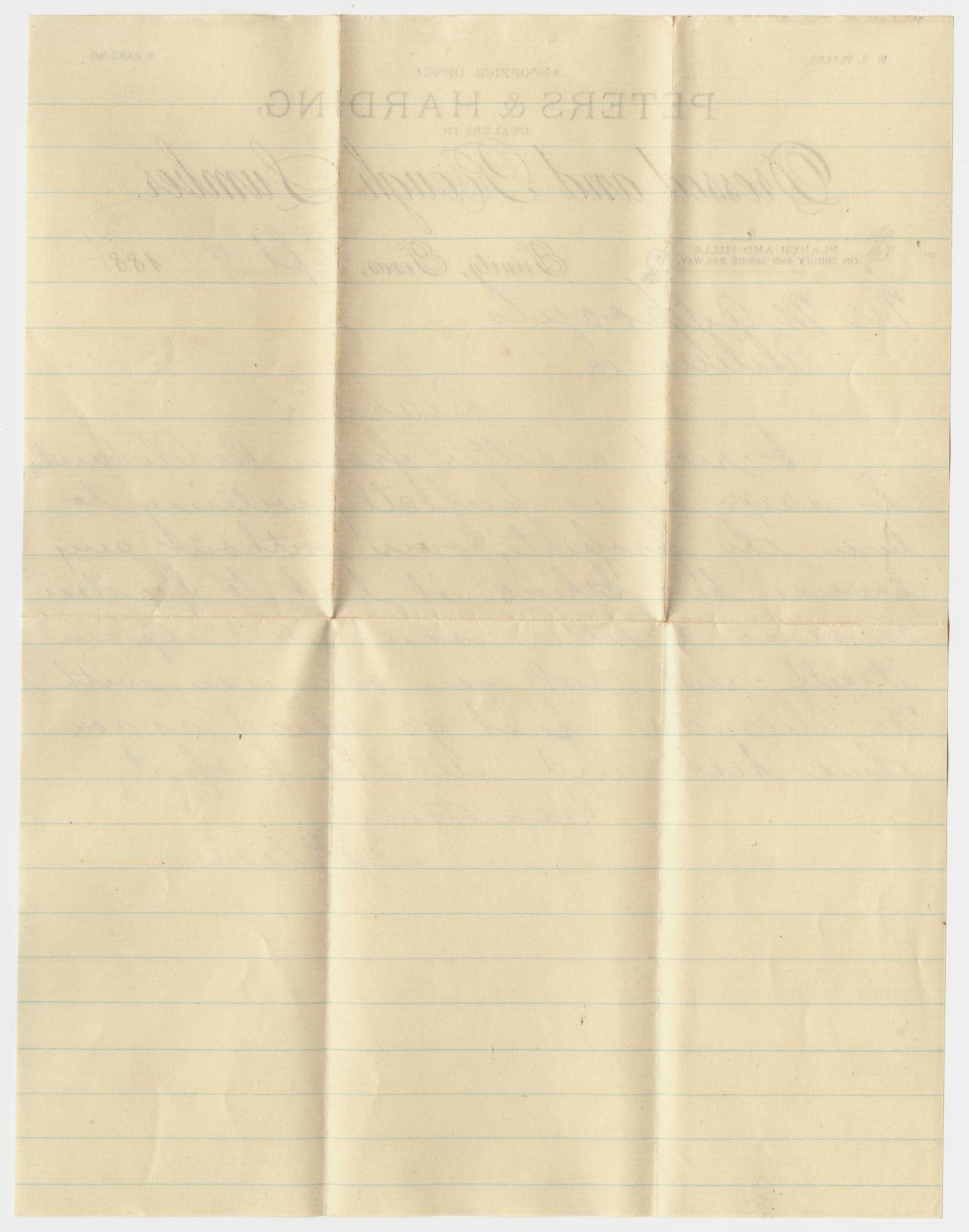 [Letter from W.S. Peters to M.A. Spoonts - September 9, 1886]
                                                
                                                    [Sequence #]: 2 of 2
                                                