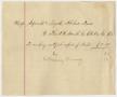 Text: [Note from Spoonts & Legett to Thaddeus W. Smith]