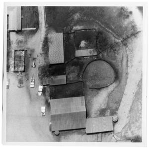Primary view of object titled '[Aerial View of Ranch Buildings]'.
