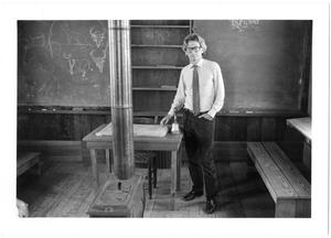 Primary view of object titled '[Richard Avedon in the Reynolds Bend Schoolhouse]'.