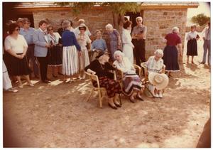 Primary view of object titled '[Group of People outside of a Ranch House]'.