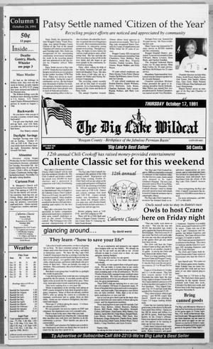 Primary view of object titled 'The Big Lake Wildcat (Big Lake, Tex.), Vol. SIXTY SIXTH YEAR, No. 43, Ed. 1 Thursday, October 24, 1991'.