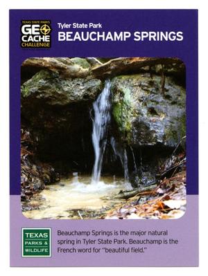 Primary view of object titled '[Trading Card: Beauchamp Springs]'.