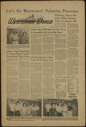 Primary view of object titled 'The Westerner World (Lubbock, Tex.), Vol. 19, No. 2, Ed. 1 Friday, September 19, 1952'.