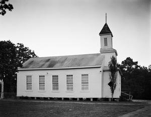 Primary view of object titled '[Woods Memorial Methodist Church, (East elevation)]'.