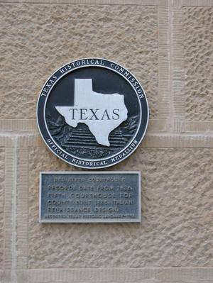 Primary view of object titled 'Historic plaque - Red River County Courthouse'.