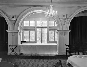 Primary view of object titled '[Menger Hotel, (Detail of dining room)]'.