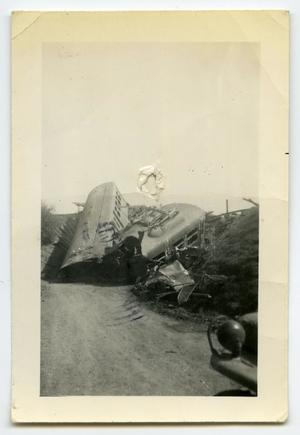 Primary view of object titled '[Photograph of Major Train Wreckage]'.