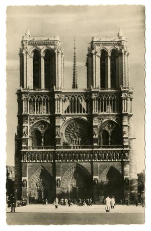 Primary view of object titled '[Postcard of Notre-Dame Cathedral]'.