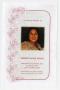Pamphlet: [Funeral Program for Maria Elena Miles, January 19, 2015]