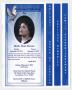 Pamphlet: [Funeral Program for Gladis Marie Houston, February 15, 2013]