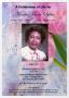 Primary view of [Funeral Program for Annie Moore Sykes, October 13, 2011]