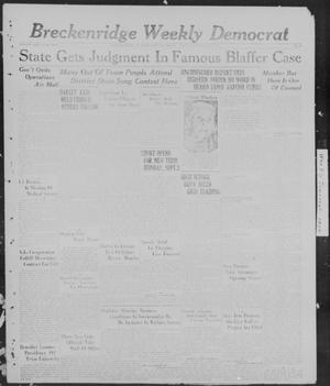 Primary view of object titled 'Breckenridge Weekly Democrat (Breckenridge, Tex), No. 4, Ed. 1, Friday, September 2, 1927'.