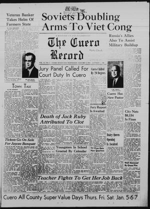 Primary view of object titled 'The Cuero Record (Cuero, Tex.), Vol. 73, No. 3, Ed. 1 Wednesday, January 4, 1967'.