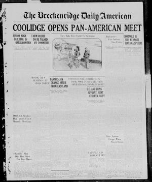 Primary view of object titled 'The Breckenridge Daily American (Breckenridge, Tex.), Vol. 8, No. 164, Ed. 1, Monday, January 16, 1928'.