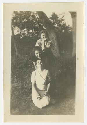Primary view of object titled '[Photograph of Three Women by a Tree]'.