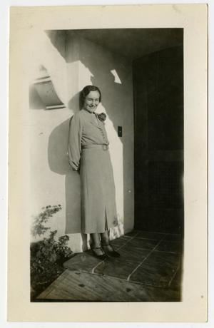 Primary view of object titled '[Photograph of Byrd Dobbs Goodrich on Christmas, 1935]'.