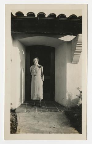 Primary view of object titled '[Photograph of Byrd Goodrich on Christmas, 1935]'.