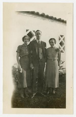 Primary view of object titled '[Photograph of George and Mary Pierce, with Byrd Goodrich]'.