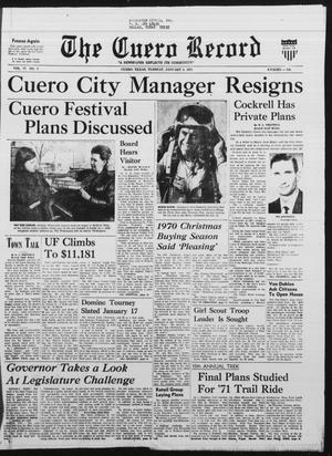 Primary view of object titled 'The Cuero Record (Cuero, Tex.), Vol. 77, No. 3, Ed. 1 Tuesday, January 5, 1971'.