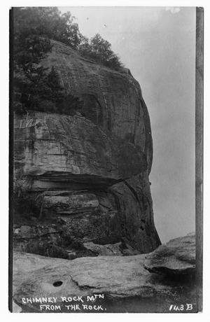 Primary view of object titled '[Postcard of Chimney Rock Mountain]'.