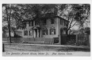 Primary view of object titled '[Postcard of Benedict Arnold House in New Haven, Connecticut]'.