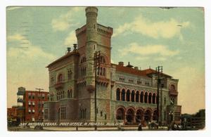 Primary view of object titled '[Postcard of San Antonio Post Office and Federal Building]'.