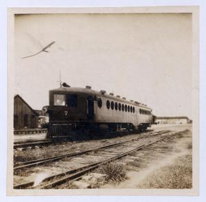 Primary view of object titled '[Train at Mineral Wells, Texas]'.