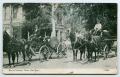 Postcard: [Photograph of Horse-Drawn Fire Engines, Victoria, Texas]